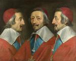 欧洲12-19世纪油画三_CHAMPAIGNE, Philippe de - Triple Portrait of Richelieu